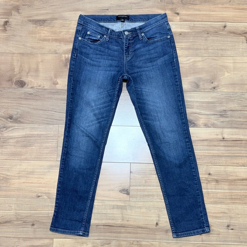 Banana Republic Women Dark Blue Skinny Jeans Size 26/2 - Picture 2 of 13